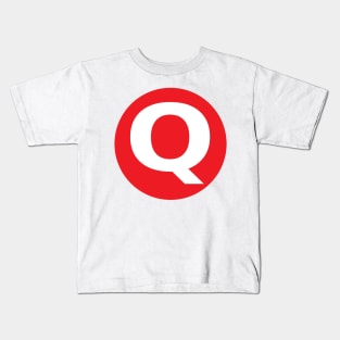 Letter Q Big Red Dot Letters & Numbers Kids T-Shirt